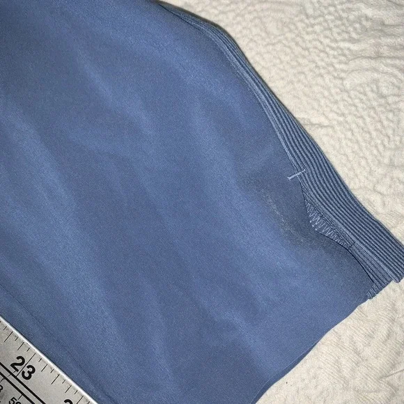 Athleta Brooklyn Jumpsuit Sz 4 Blue  Sleeveless One Piece Ribbed Sides Pockets - Picture 7 of 7